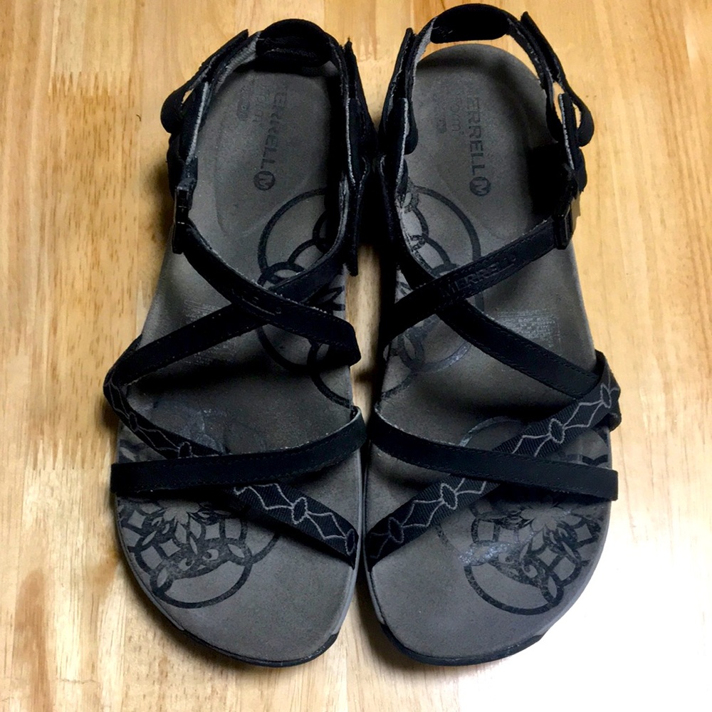 Black Merrell Siren Strap Q2 Performance Sandal Size US 10 EU 41